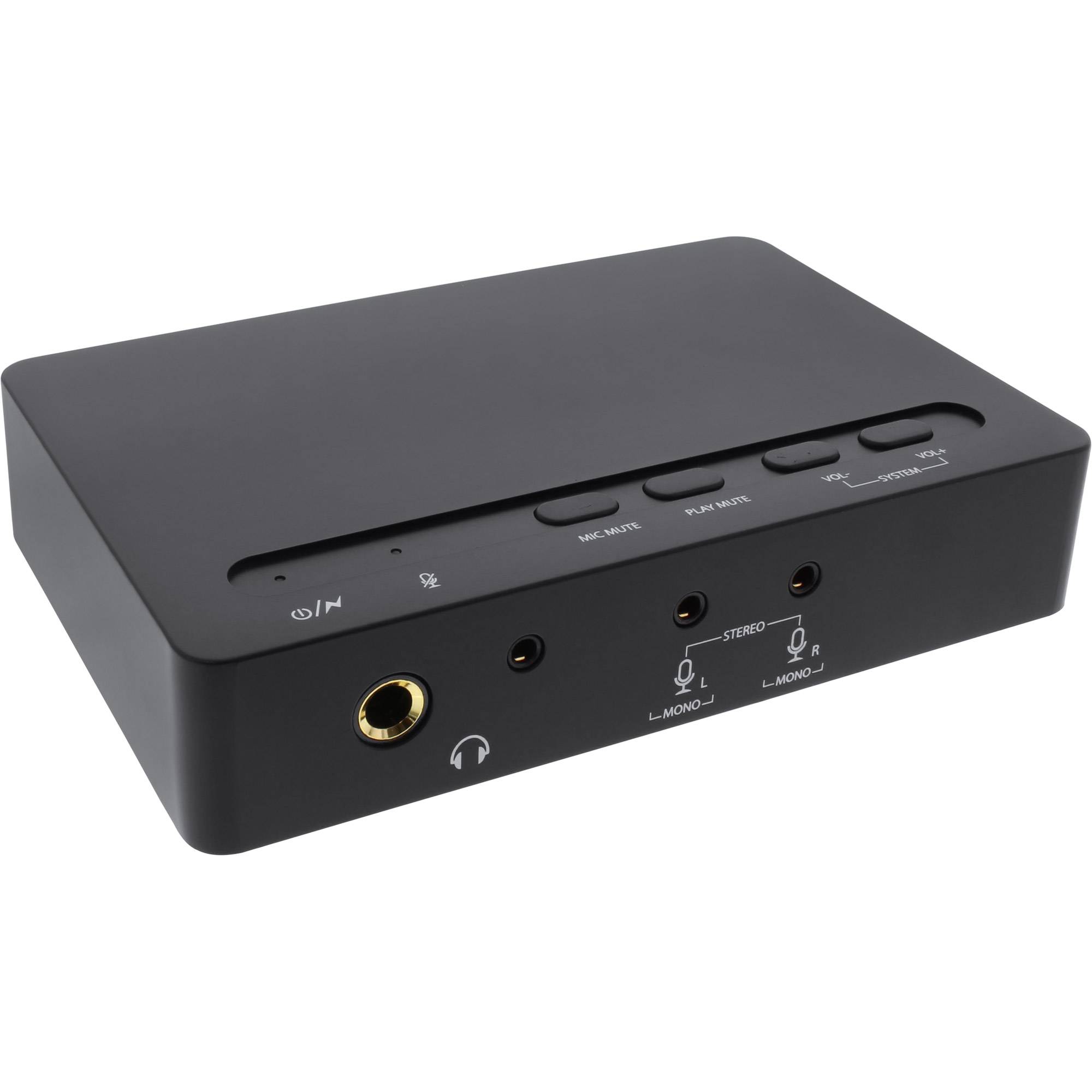 INLINE - USB 2.0 SoundBox 7.1 - 48KHz / 16-bit - mit Toslink Digital IN / OUT