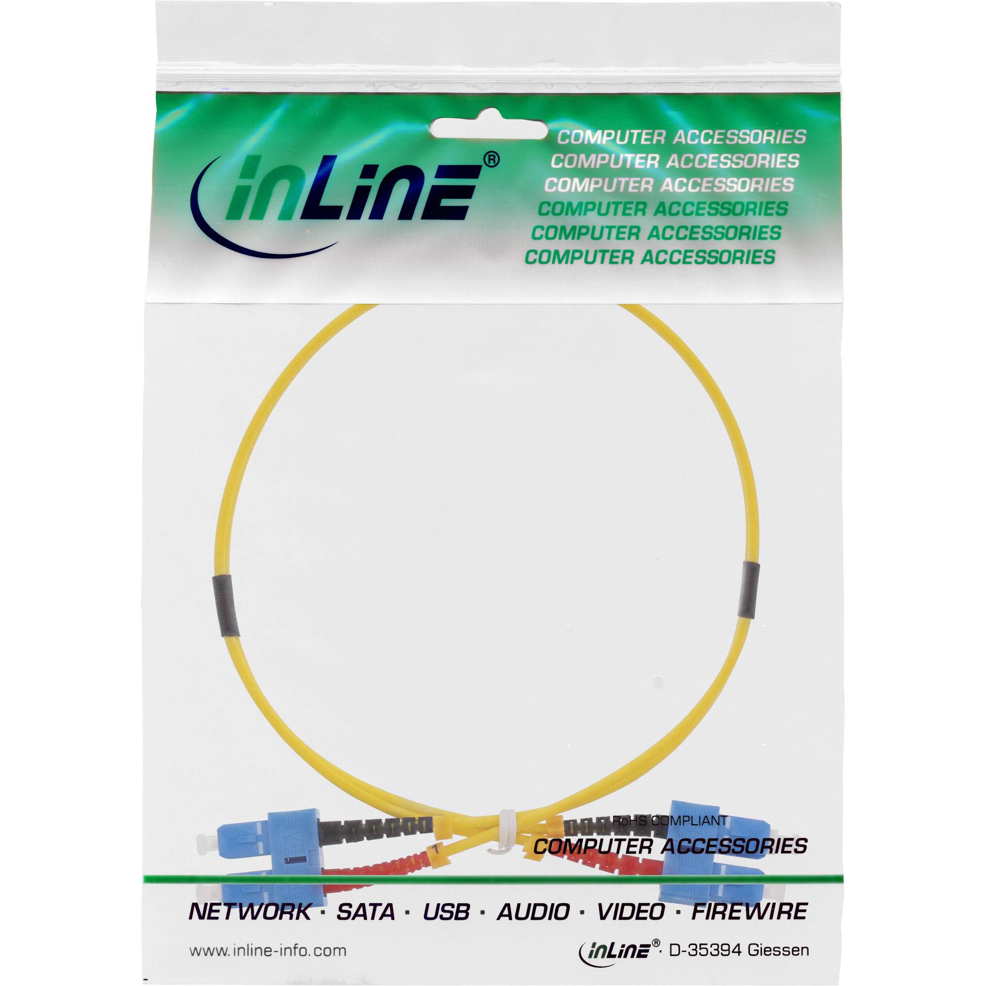 INLINE - LWL Duplex Kabel - SC/SC - 9/125µm - OS2 - 0,5m