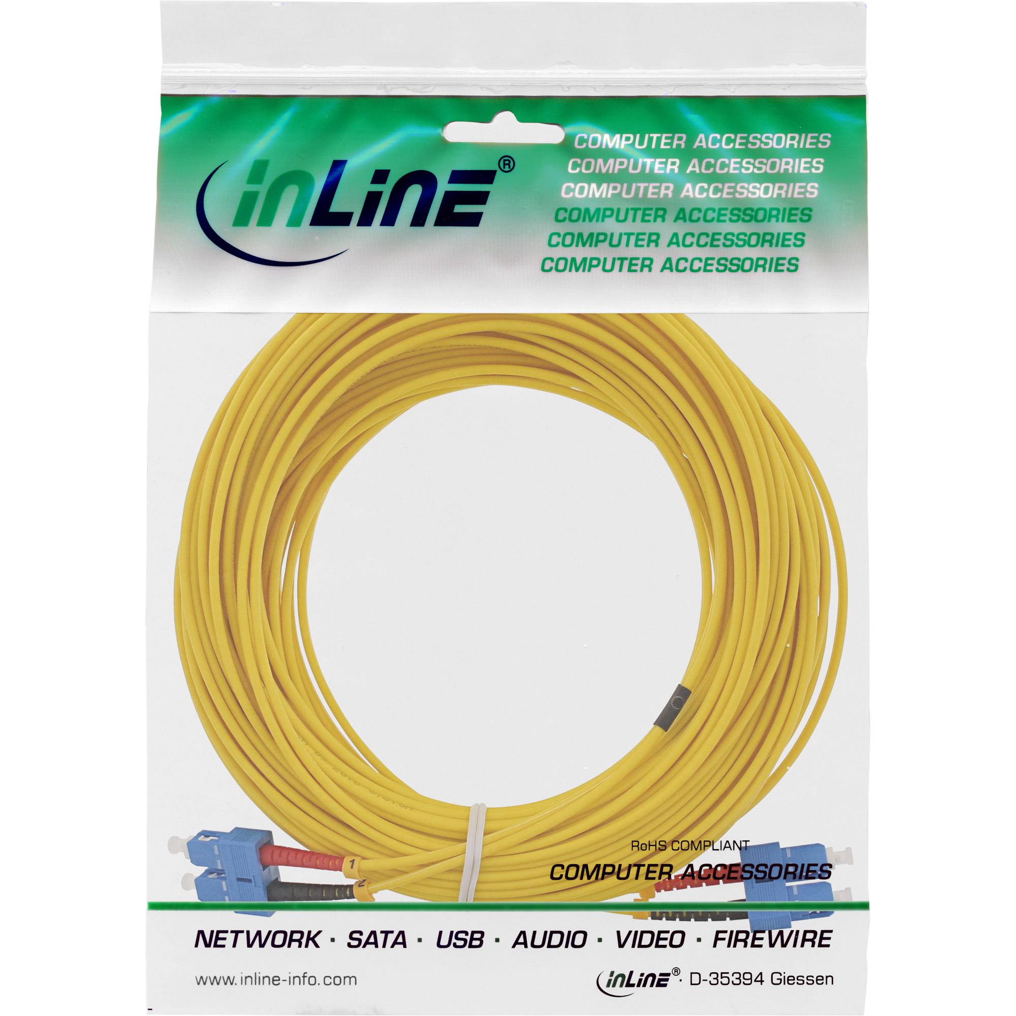 INLINE - LWL Duplex Kabel - SC/SC - 9/125µm - OS2 - 25m