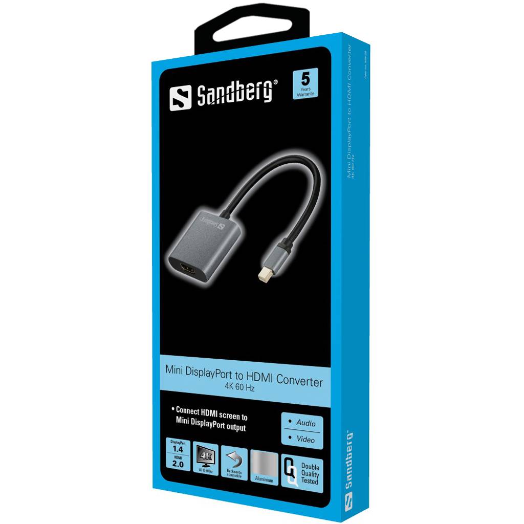 Sandberg - Videoadapter - Mini DisplayPort männlich bis HDMI weiblich