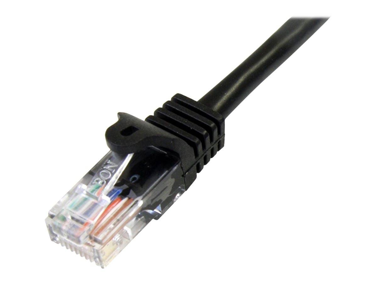StarTech.com 3m Cat5e RJ45 UTP Netzwerkkabel Snagless - Cat 5e Patchkabel - Schwarz - Stecker / Stecker - Patch-Kabel -