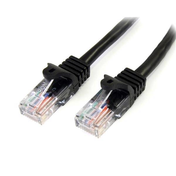 StarTech.com 3m Cat5e RJ45 UTP Netzwerkkabel Snagless - Cat 5e Patchkabel - Schwarz - Stecker / Stecker - Patch-Kabel -