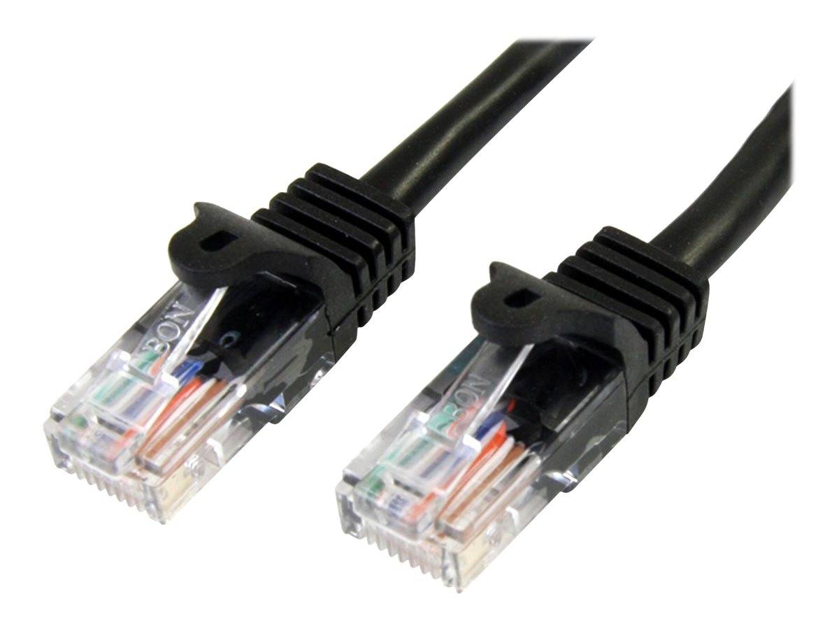 StarTech.com 1m Cat5e RJ45 UTP Netzwerkkabel Snagless - Cat 5e Patchkabel - Schwarz - Stecker / Stecker - Patch-Kabel -