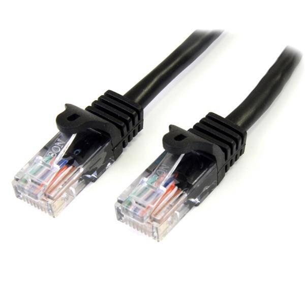 StarTech.com 1m Cat5e RJ45 UTP Netzwerkkabel Snagless - Cat 5e Patchkabel - Schwarz - Stecker / Stecker - Patch-Kabel -