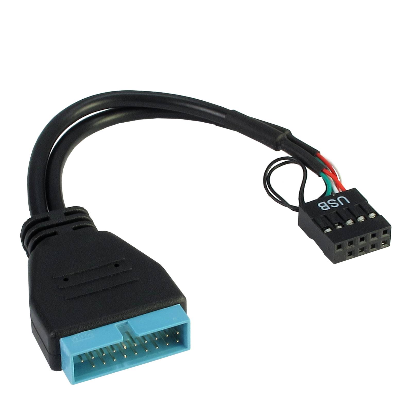 Inter-Tech - Interner USB-Adapter - 9-poliger USB-Header (W)
