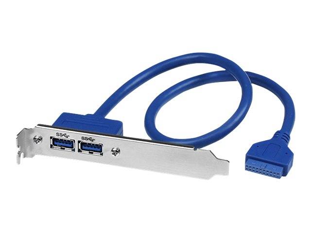 StarTech.com 2 Port USB 3.0 A Buchse Slotblech - USB 3 Pin Header Slotblech Konsole - USB-Konsole - USB Typ A (W)