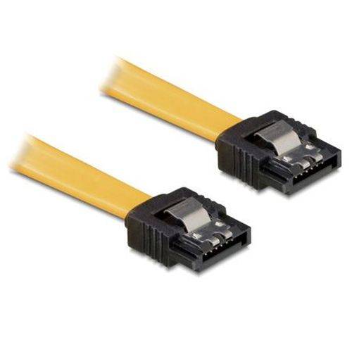 DeLOCK SATA II Kabel 0,1 m gerade/gerade Metall gelb