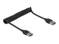 DeLOCK USB 3.0 Coiled Cable Type-A male to Type-A male