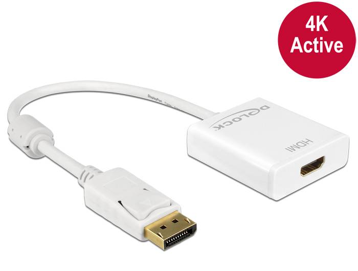 DeLOCK Adapter Displayport 1.2 male > HDMI female 4K Active