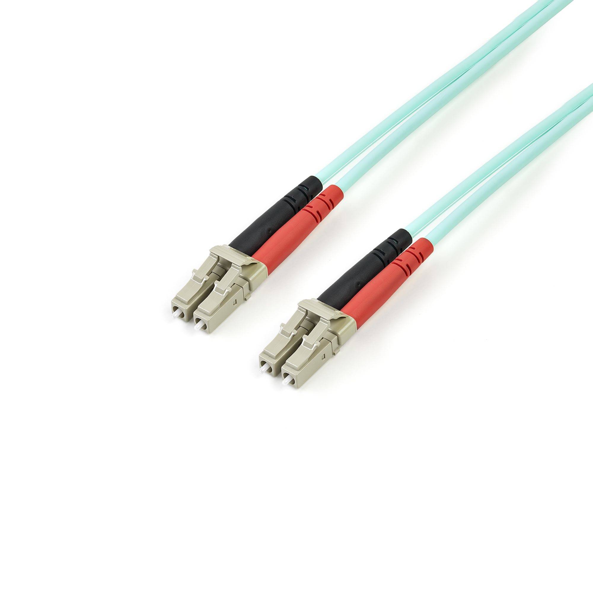 StarTech.com 2m Fiber Optic Cable - 10 Gb Aqua - Multimode Duplex 50/125 - LSZH - LC/LC - OM3 - LC to LC Fiber Patch Cab