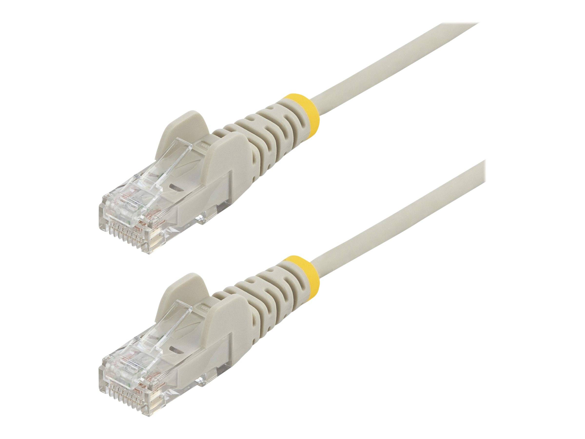 StarTech.com 1,5 m Cat6-Kabel - Schlankes Cat6-Patchkabel - Grau - Snagless RJ45-Anschlusse - Gigabit-Ethernet-Kabel - 2