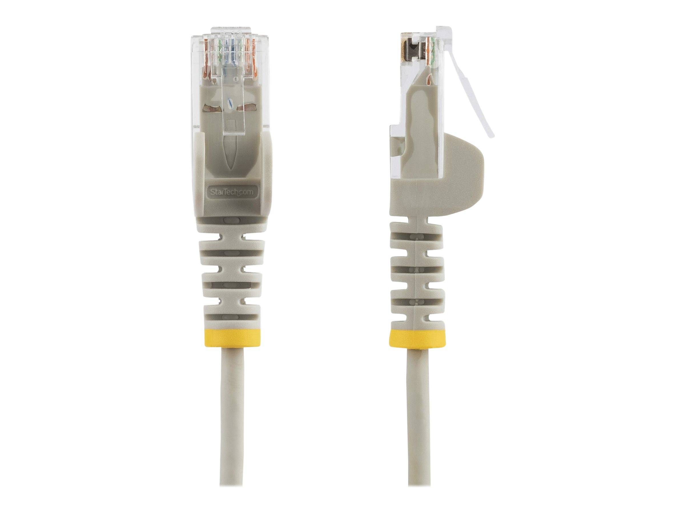 StarTech.com 1,5 m Cat6-Kabel - Schlankes Cat6-Patchkabel - Grau - Snagless RJ45-Anschlusse - Gigabit-Ethernet-Kabel - 2