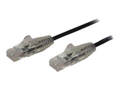 StarTech.com 2,5 m Cat6-Kabel - Schlankes Cat6-Patchkabel - Schwarz - Snagless RJ45-Anschlusse - Gigabit-Ethernet-Kabel