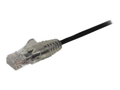 StarTech.com 2,5 m Cat6-Kabel - Schlankes Cat6-Patchkabel - Schwarz - Snagless RJ45-Anschlusse - Gigabit-Ethernet-Kabel