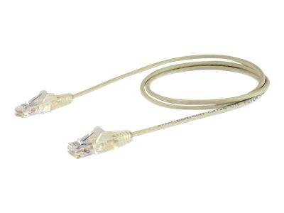 StarTech.com 1 m Cat6-Kabel - Schlankes Cat6-Patchkabel - Grau - Snagless RJ45-Anschlusse - Gigabit-Ethernet-Kabel - 28