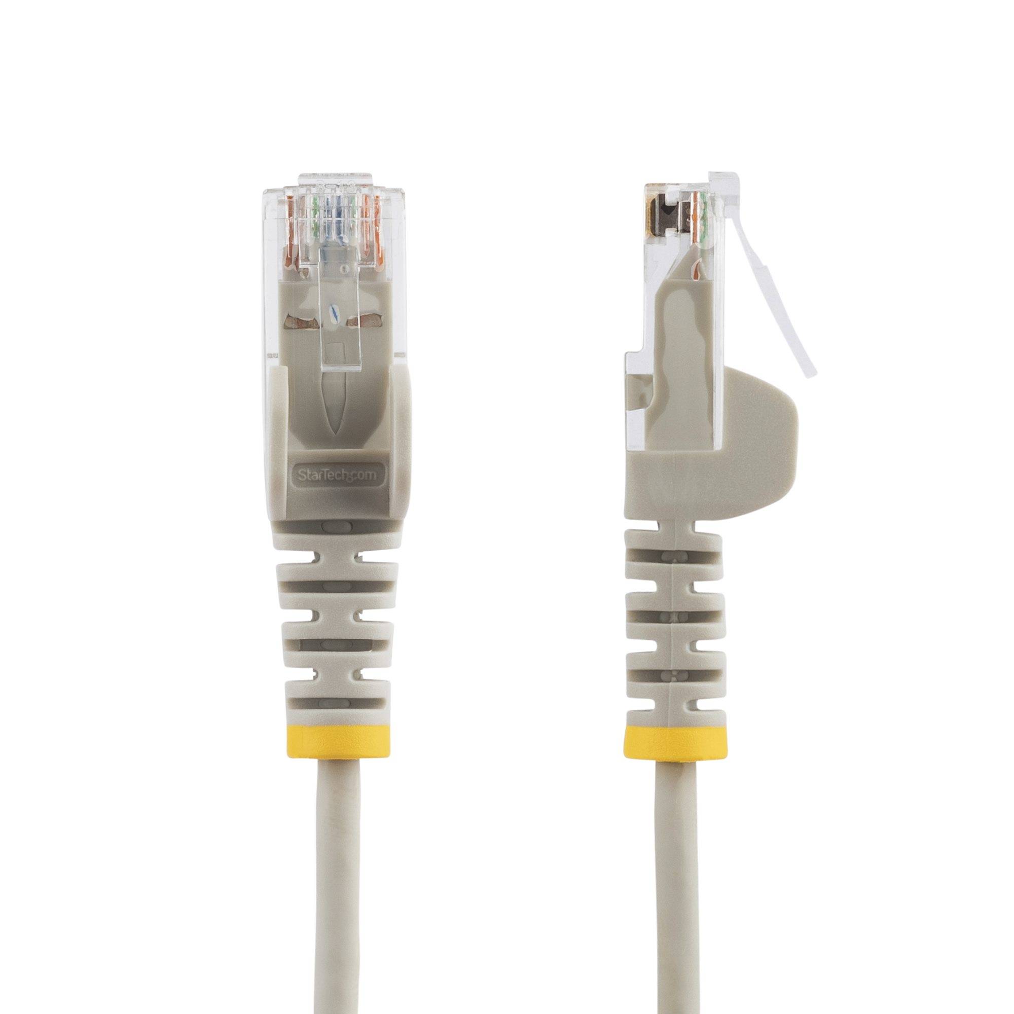 StarTech.com 1 m Cat6-Kabel - Schlankes Cat6-Patchkabel - Grau - Snagless RJ45-Anschlusse - Gigabit-Ethernet-Kabel - 28