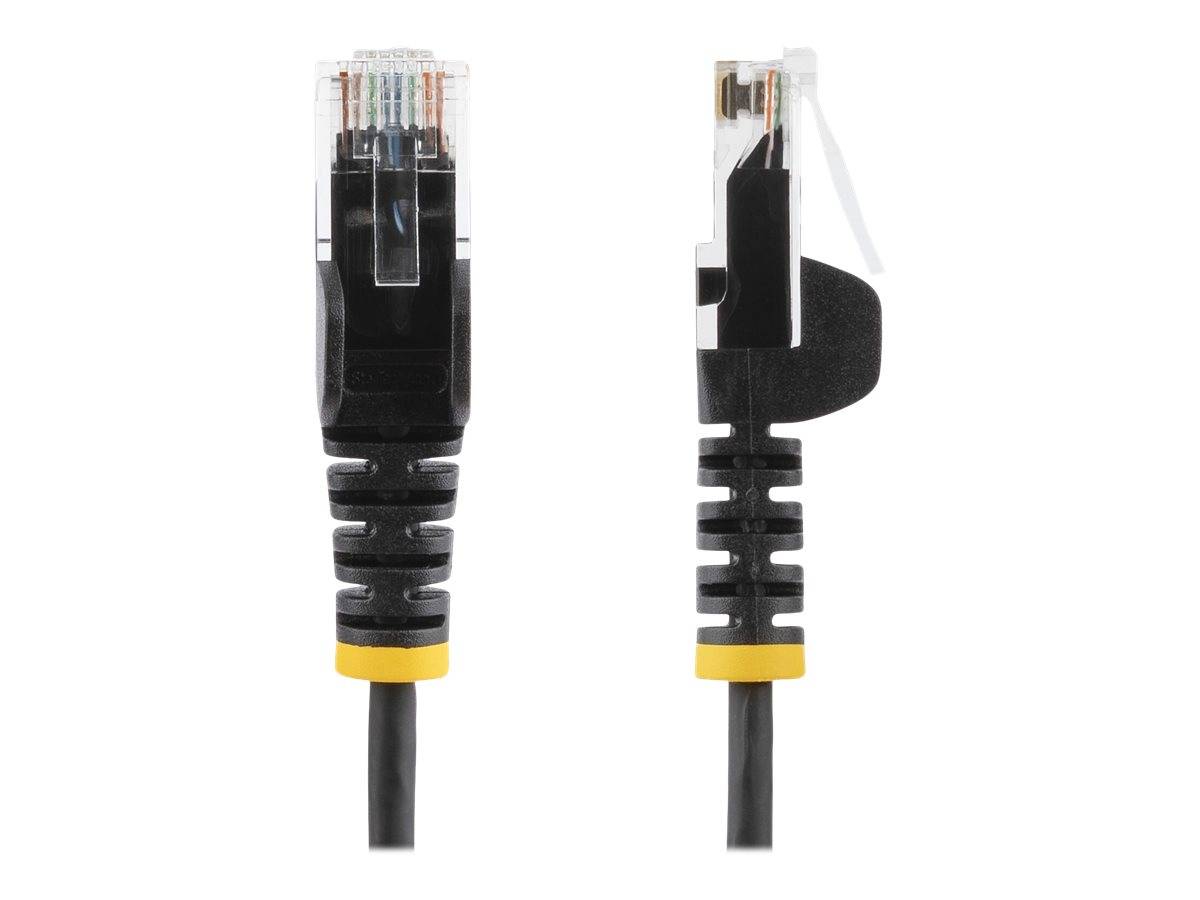 StarTech.com 3 m Cat6-Kabel - Schlankes Cat6-Patchkabel - Schwarz - Snagless RJ45-Anschlusse - Gigabit-Ethernet-Kabel -