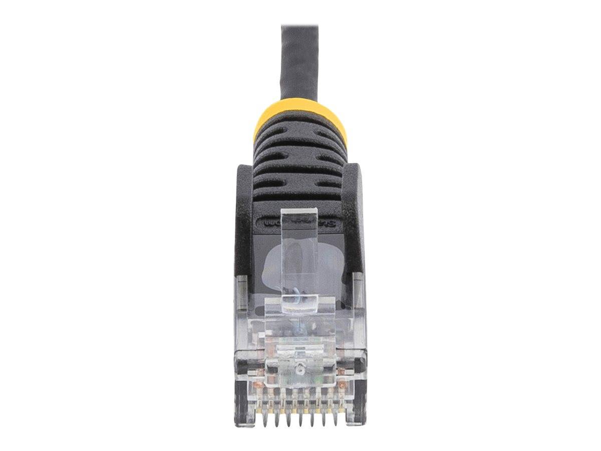 StarTech.com 3 m Cat6-Kabel - Schlankes Cat6-Patchkabel - Schwarz - Snagless RJ45-Anschlusse - Gigabit-Ethernet-Kabel -