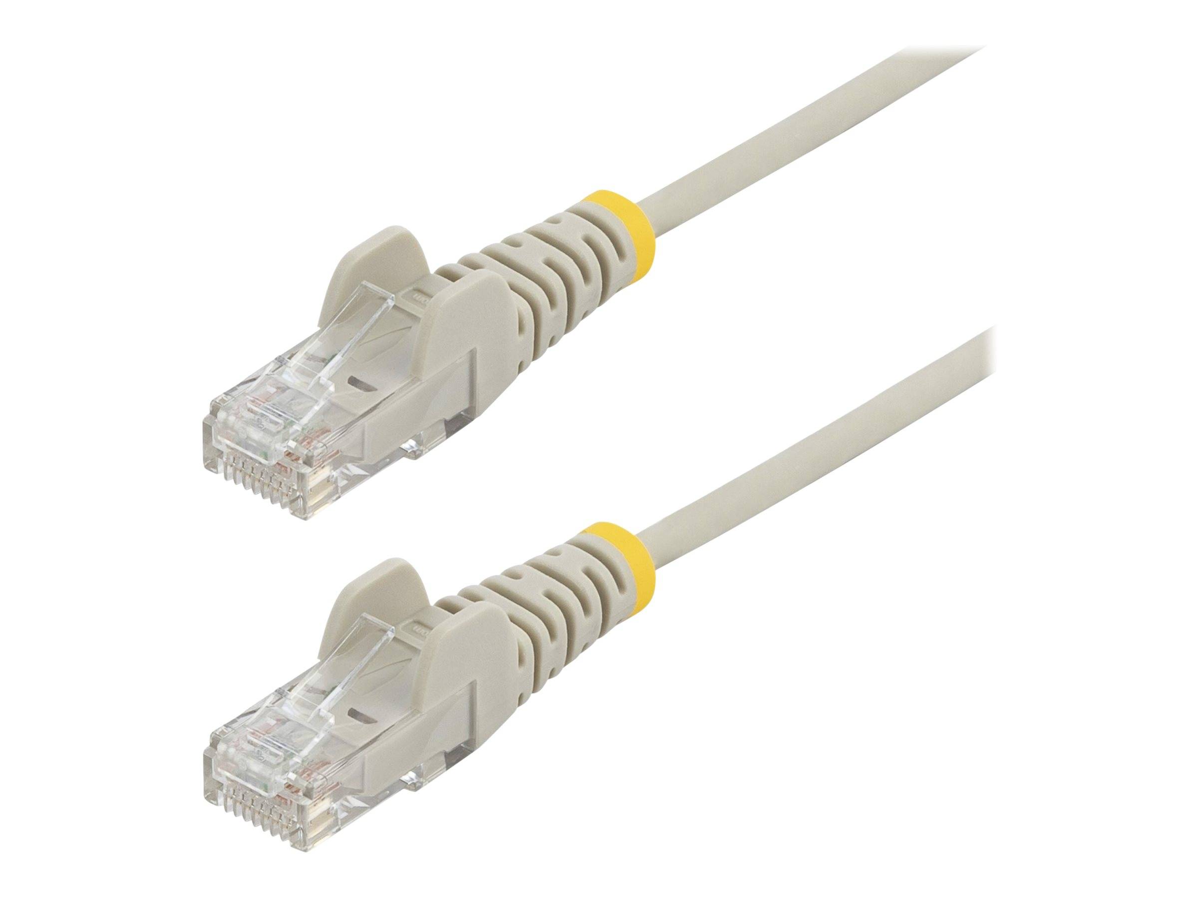 StarTech.com 3 m Cat6-Kabel - Schlankes Cat6-Patchkabel - Grau - Snagless RJ45-Anschlusse - Gigabit-Ethernet-Kabel - 28