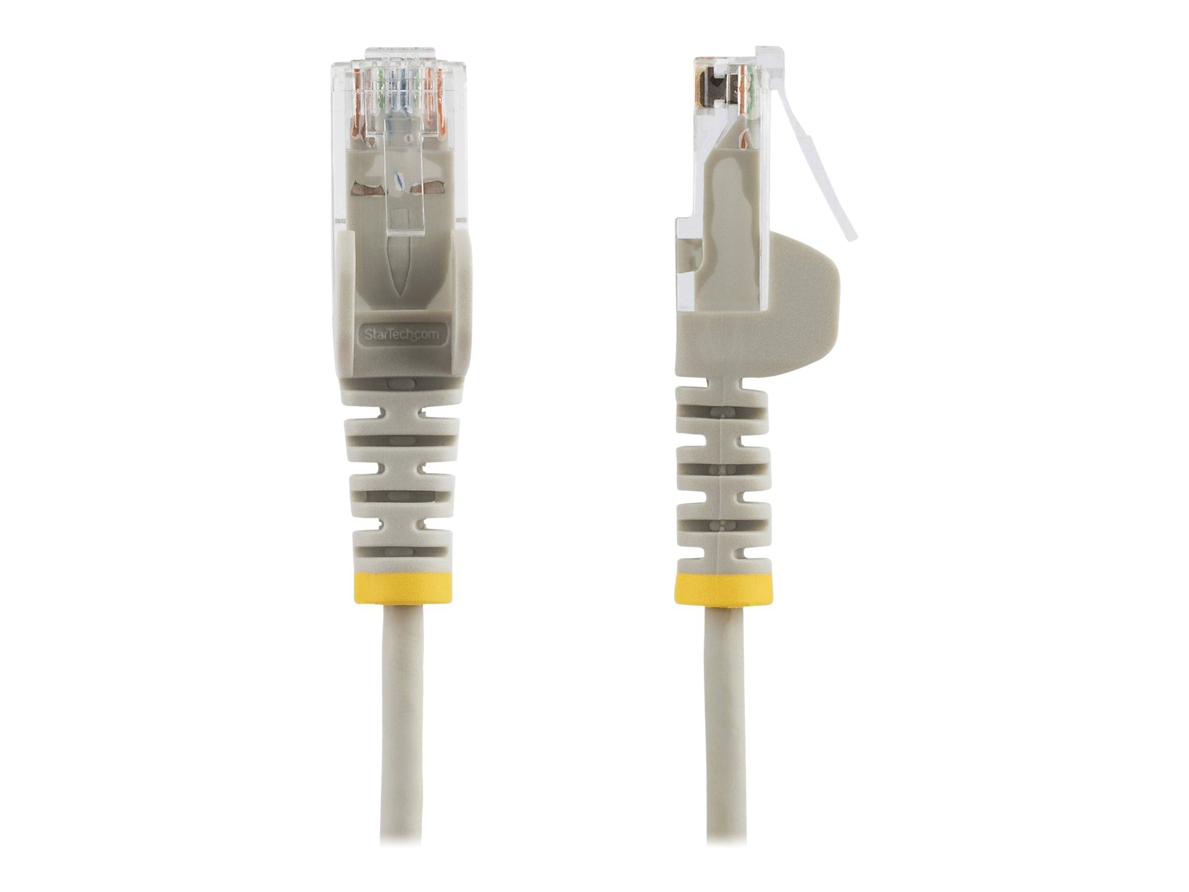 StarTech.com 3 m Cat6-Kabel - Schlankes Cat6-Patchkabel - Grau - Snagless RJ45-Anschlusse - Gigabit-Ethernet-Kabel - 28