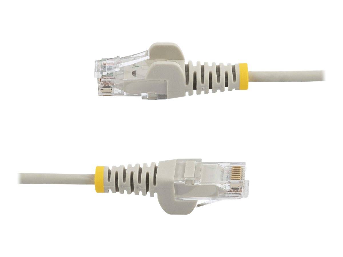 StarTech.com 3 m Cat6-Kabel - Schlankes Cat6-Patchkabel - Grau - Snagless RJ45-Anschlusse - Gigabit-Ethernet-Kabel - 28