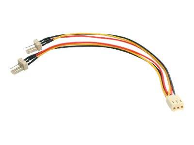 StarTech.com 15cm Molex 3pin Y-Kabel für Lüfter - 3 pol. Molex Adapterkabel - TX3 Splitter-Kabel - Netzsplitter für Lüft