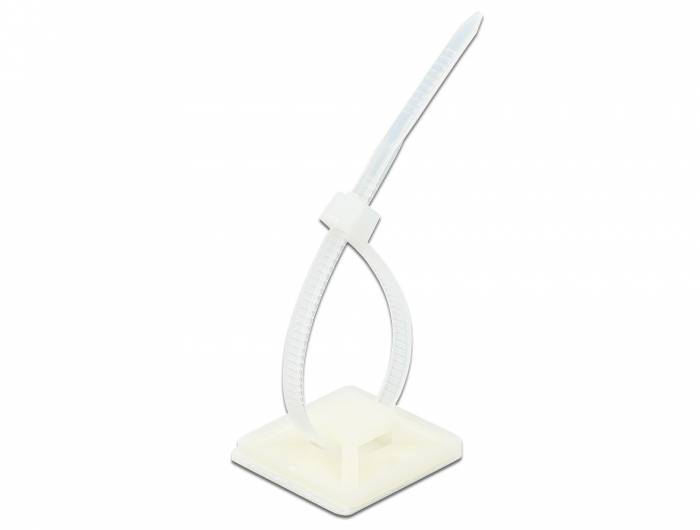 Delock - Kabelbinderhalterung - weiß