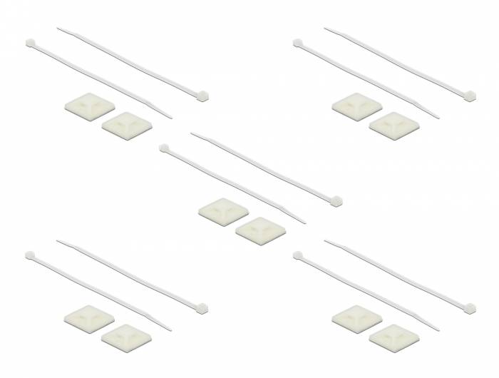 Delock - Kabelbinderhalterung - weiß