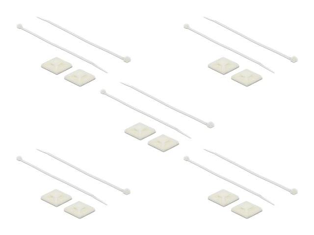 Delock - Kabelbinderhalterung - weiß