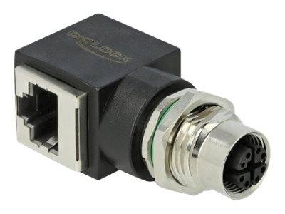 DeLOCK - Netzwerkadapter - 8-polig M12 (W) gerade bis RJ-45 (W)