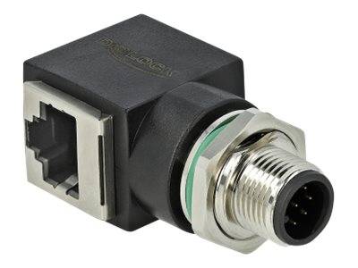 DeLOCK - Netzwerkadapter - 8-polig M12 (M) gerade bis RJ-45 (W)