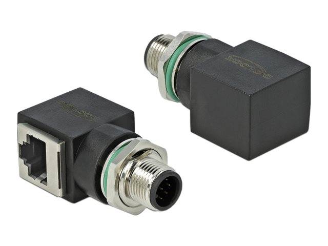 DeLOCK - Netzwerkadapter - 8-polig M12 (M) gerade bis RJ-45 (W)