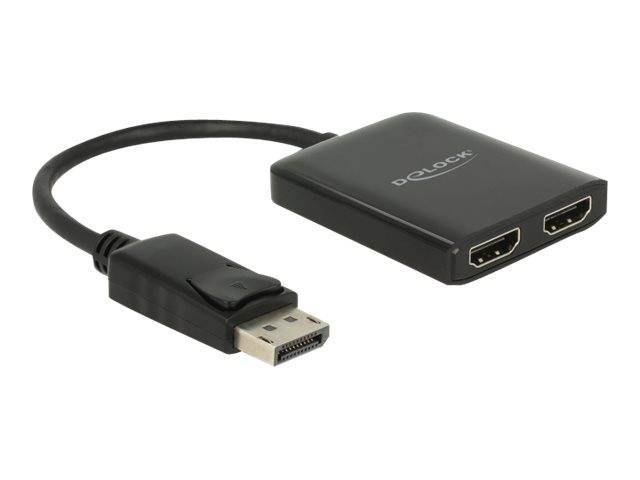Delock DisplayPort 1.4 Splitter 1 x DisplayPort zu 2 x HDMI MST