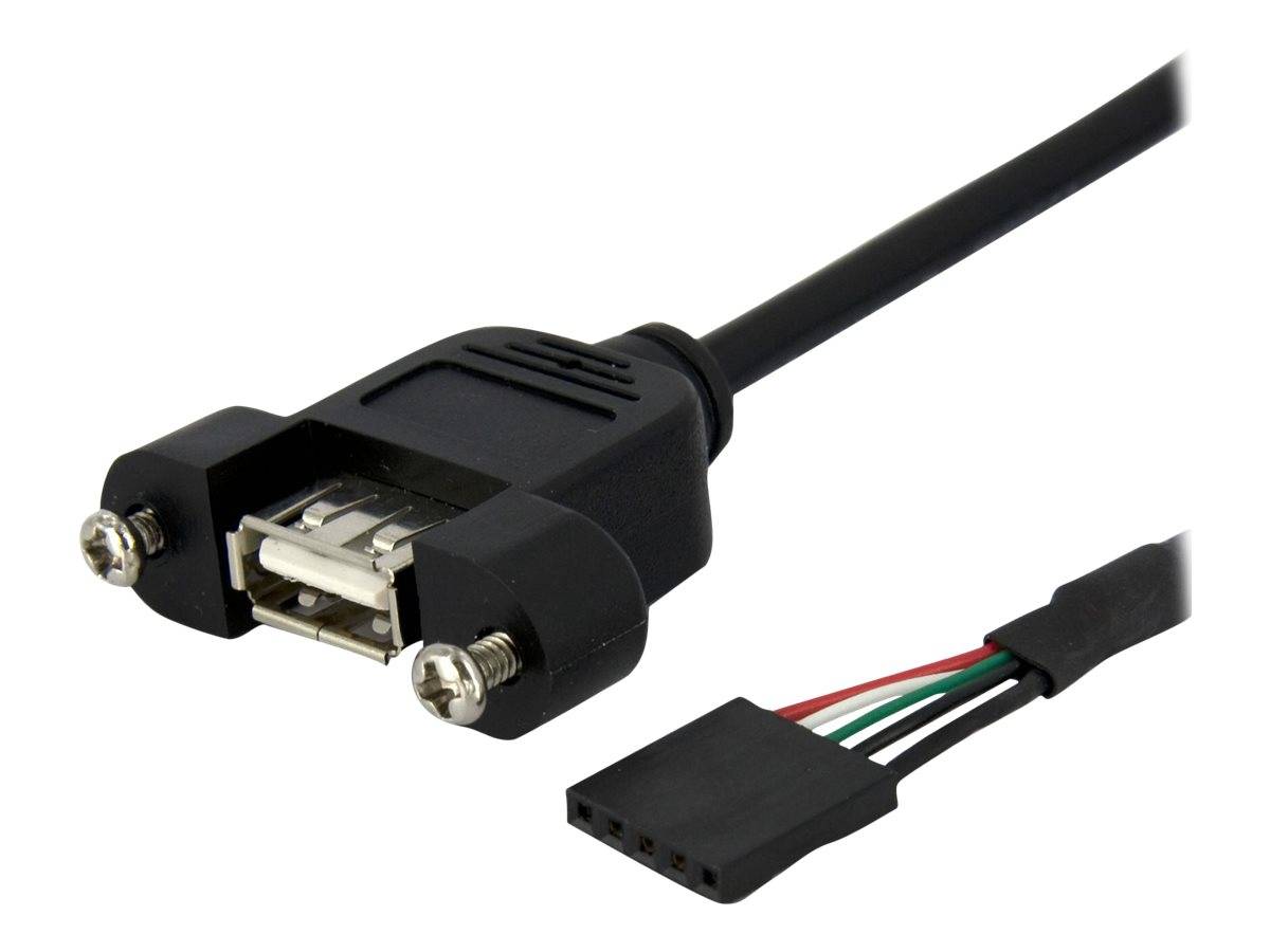 StarTech.com 90cm USB 2.0 Blendenmontage Kabel - USA A auf 5 pin Mainboard Pfostenstecker Buchse - Bu/Bu - USB-Kabel int