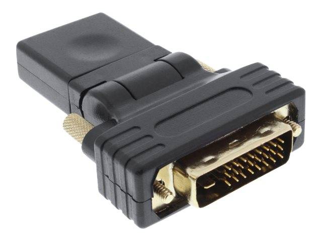 INLINE - HDMI-DVI Adapter - HDMI Buchse auf DVI Stecker - flexibler Winkel - 4K2K