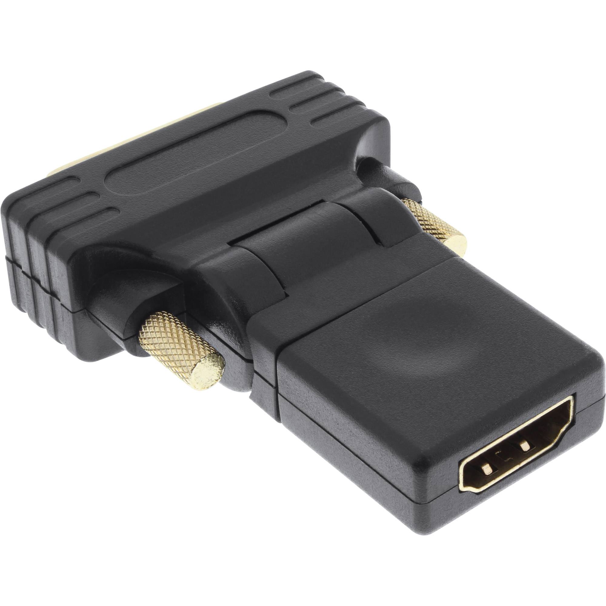 INLINE - HDMI-DVI Adapter - HDMI Buchse auf DVI Stecker - flexibler Winkel - 4K2K