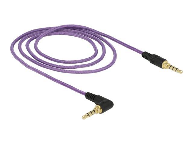 Delock - Audiokabel - 4-poliger Mini-Stecker männlich bis 4-poliger Mini-Stecker männlich gewinkelt