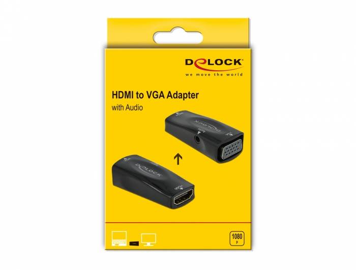 Delock - Videoadapter - HDMI weiblich bis HD-15 (VGA)