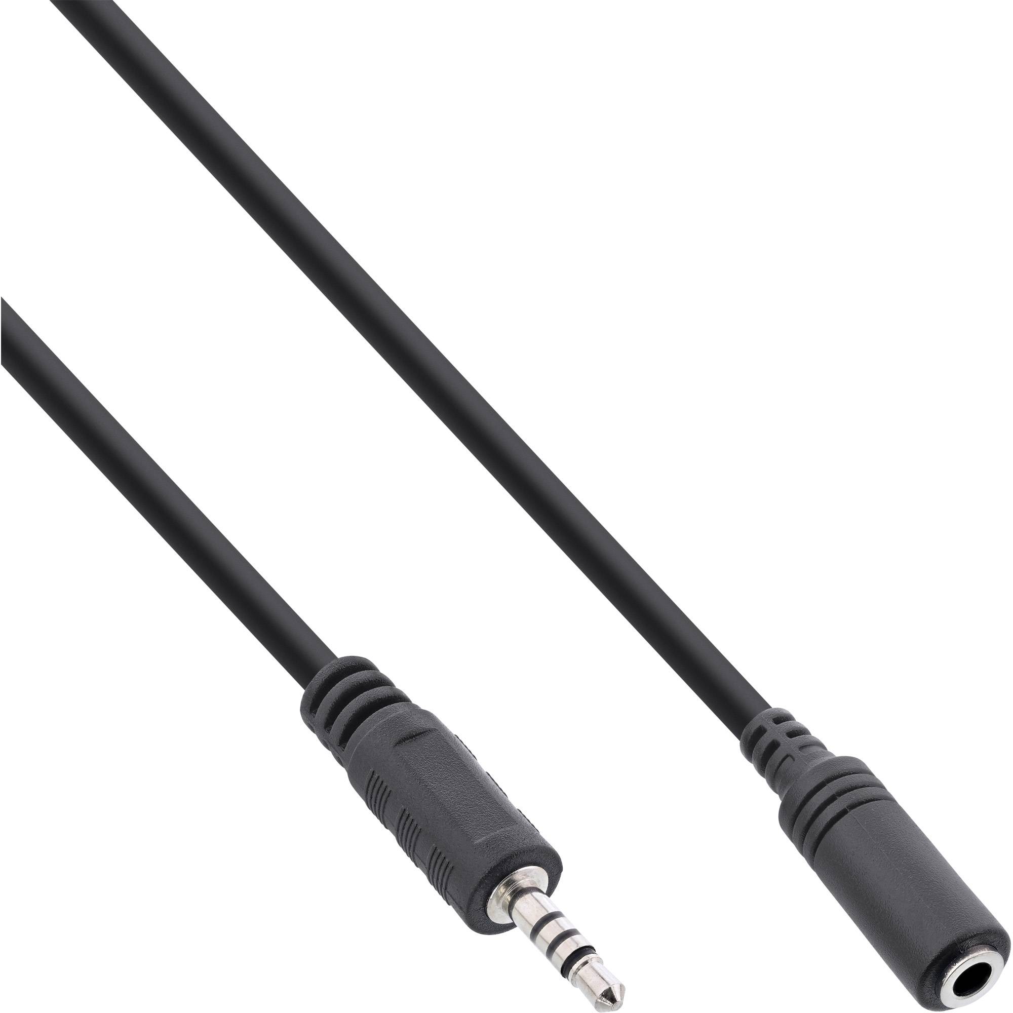 INLINE - Klinken Adapterkabel 4pol. 2,5mm Stecker -> 4pol. 3,5mm Buchse - 1m