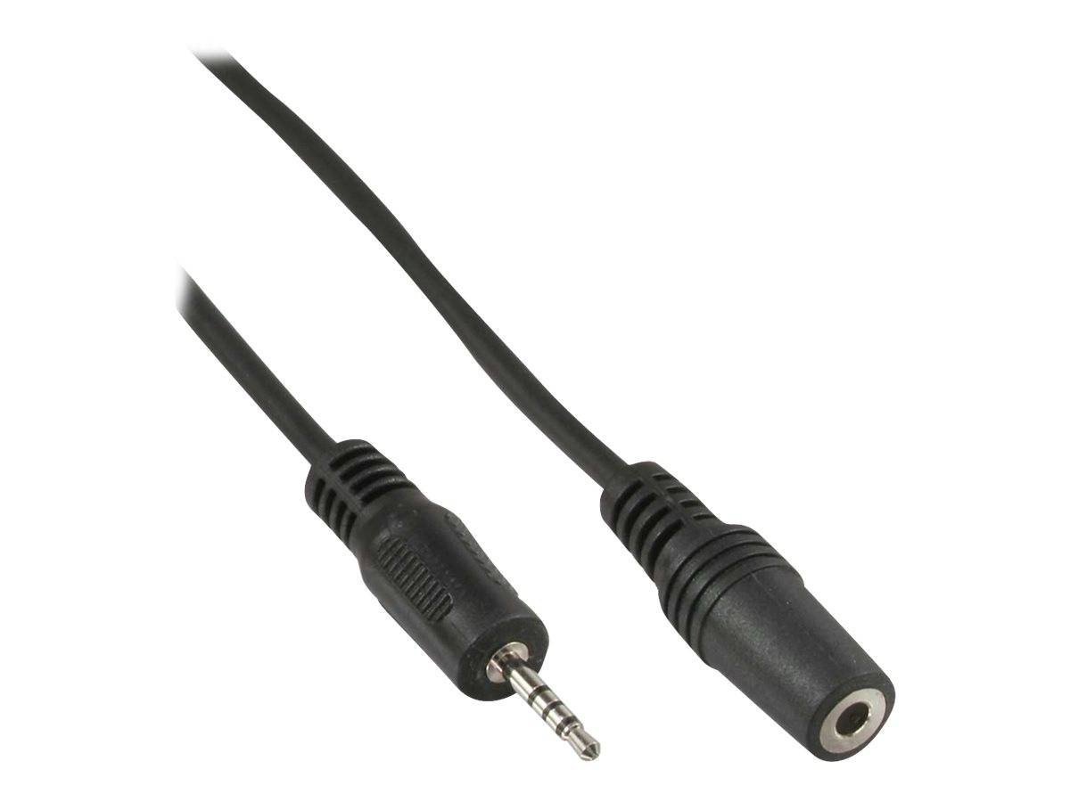 INLINE - Klinken Adapterkabel 4pol. 2,5mm Stecker -> 4pol. 3,5mm Buchse - 5m