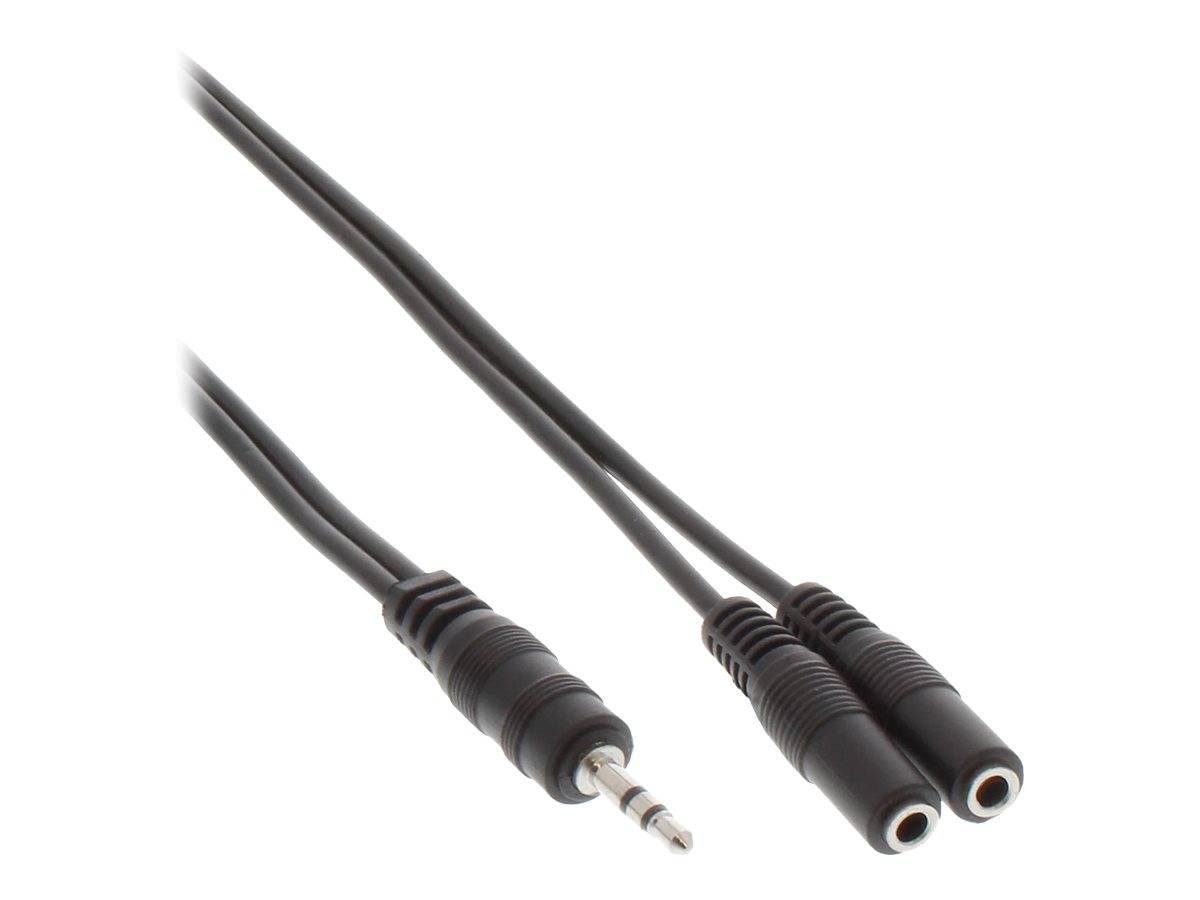 INLINE - Klinken Y-Kabel - 3,5mm Klinke ST an 2x 3,5mm Klinke BU - Stereo - 2m
