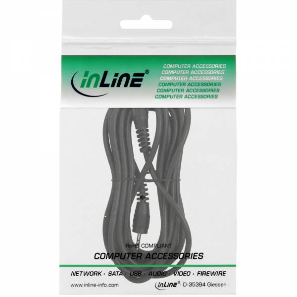 INLINE - Klinke Kabel - 2,5mm Stecker / Stecker - Stereo - 0,5m