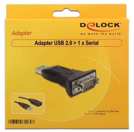 DeLock USB2.0 to Serial Adapter - Serieller Adapter