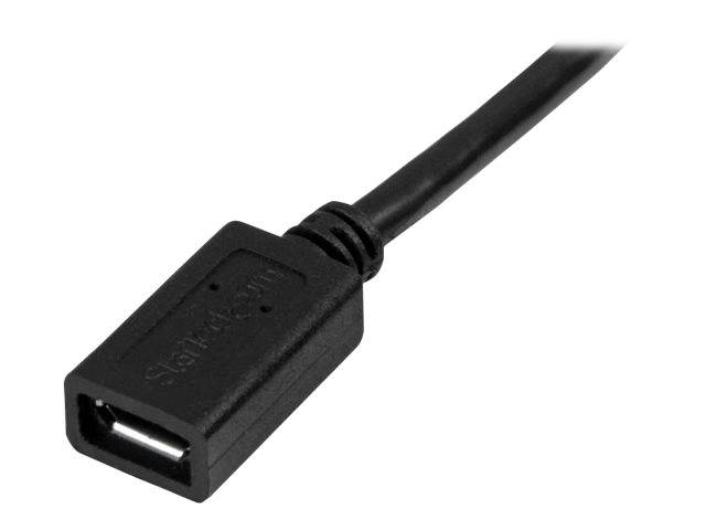 StarTech.com 0,5m Micro USB Verlängerungskabel - Stecker/Buchse - Micro USB Stecker zu Micro USB Buchse Kabel - USB-Verl