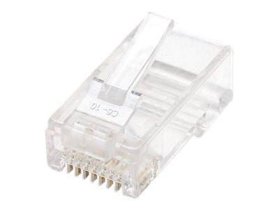 Intellinet RJ45 Modular Plugs, Cat6, UTP, 2-prong, for stranded wire, 15 µ gold plated contacts, 100 pack - Netzwerkansc