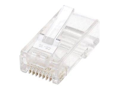 Intellinet RJ45 Modular Plugs, Cat5e, UTP, 3-prong, for solid wire, 15 µ gold plated contacts, 100 pack - Netzwerkanschl