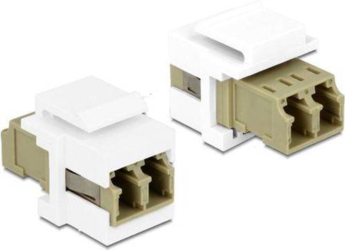 DeLOCK Keystone-Modul, Duplex, LC Bu. / LC Bu., weiß