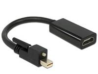 Delock Adapter mini Displayport 1.2 male with screw > HDMI female 4K Active black
