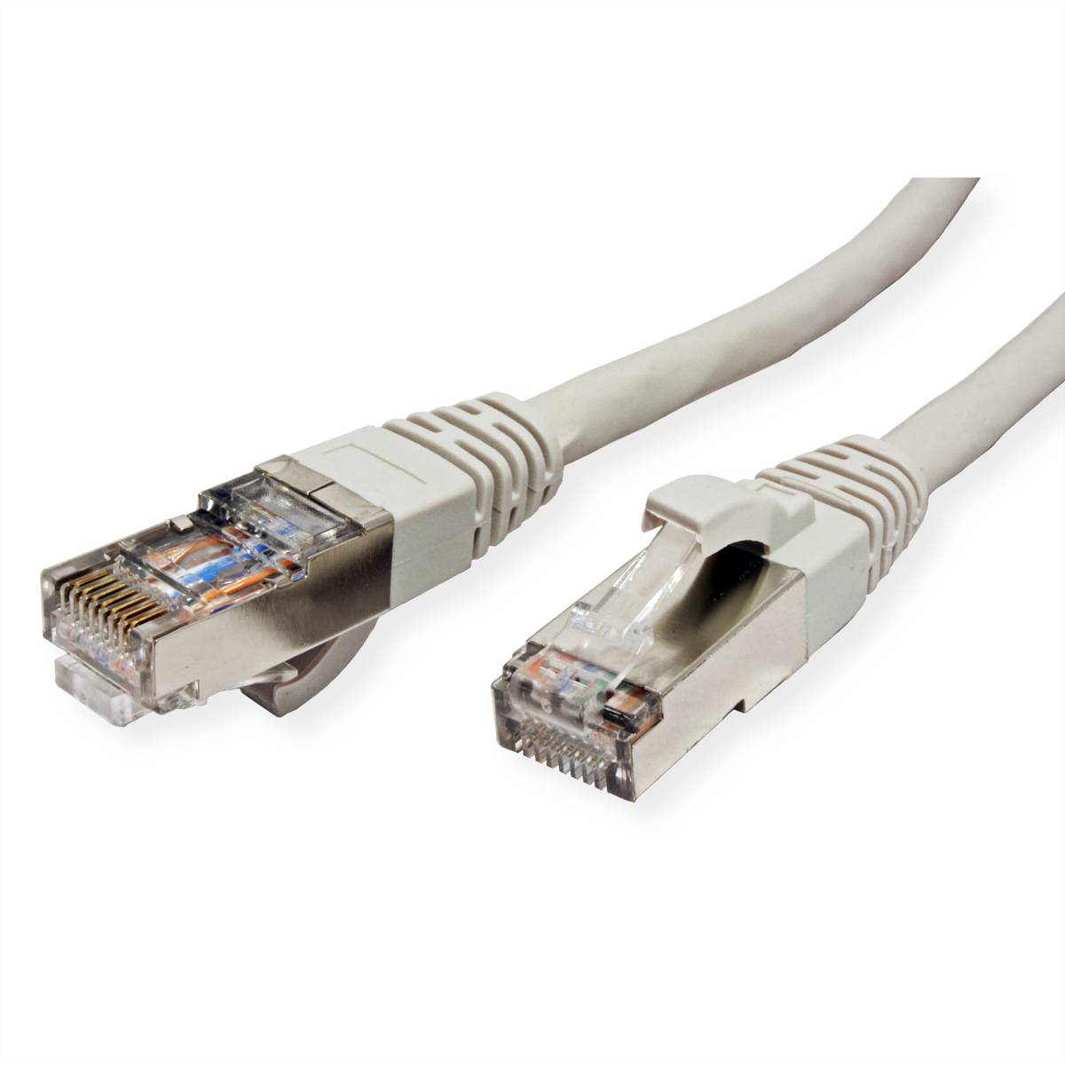 ROLINE S/FTP-Kabel Cat.7, LSOH, mit RJ-45 Steckern (500 MHz / Class EA), grau, 5 m