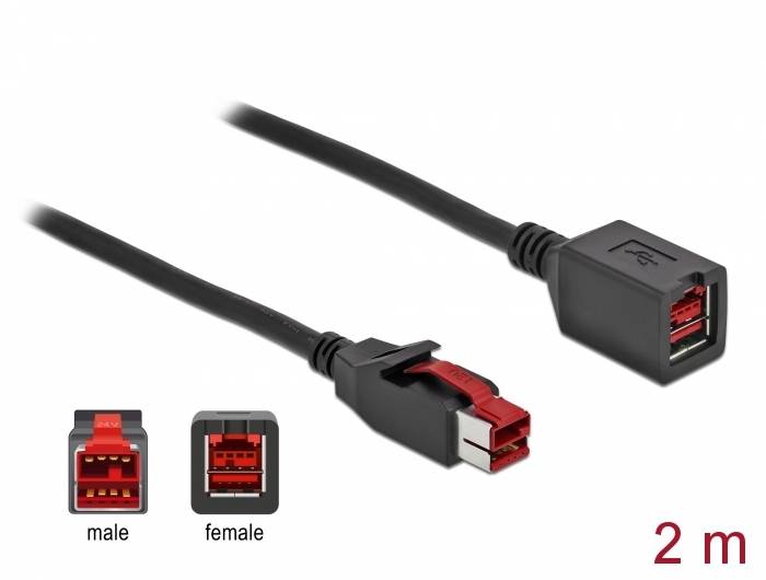 DeLOCK - PoweredUSB Verlängerungskabel - USB PlusPower (24 V)